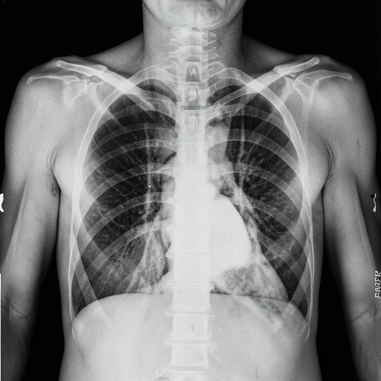 Citra X-Ray Toraks PA (contoh fiktif)